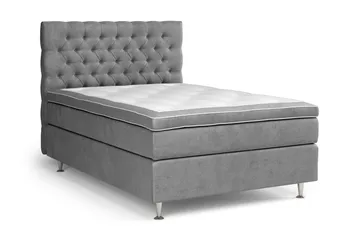 Celine Kontinentalsäng 120x200cm - Grå/Sammet - Products - Möbler - Säng - Enkelsäng