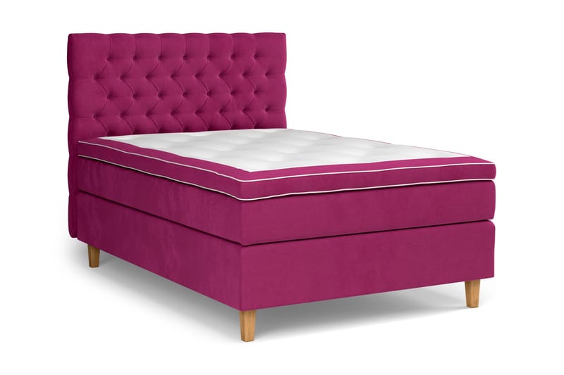 Celine Kontinentalsäng 120x200cm - Rosa/Sammet - Products - Möbler - Säng - Kontinentalsäng