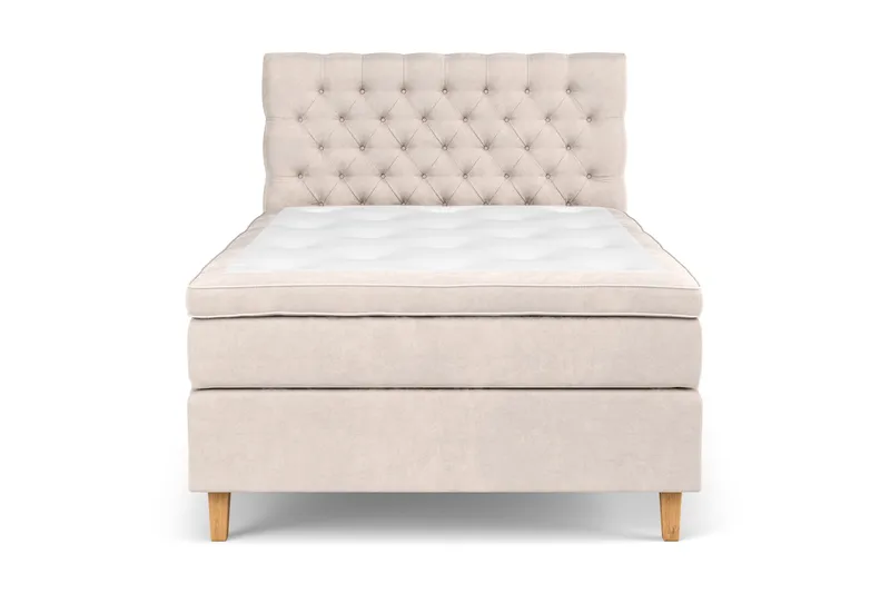 Celine Kontinentalsäng 140x200cm - Beige/Sammet - Products - Möbler - Säng - Kontinentalsäng