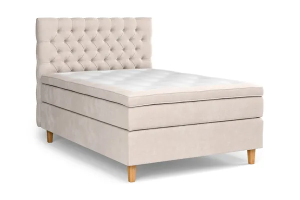 Celine Kontinentalsäng 140x200cm - Beige/Sammet - Products - Möbler - Säng - Kontinentalsäng