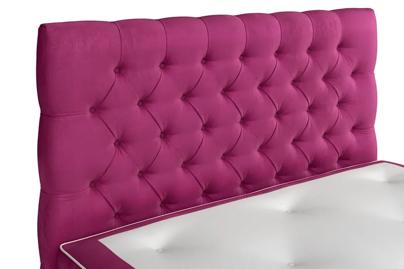 Celine Kontinentalsäng 140x200cm - Rosa/Sammet - Products - Möbler - Säng - Kontinentalsäng