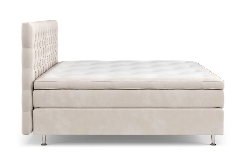Celine Kontinentalsäng 160x200cm - Beige/Sammet - Products - Möbler - Säng - Kontinentalsäng