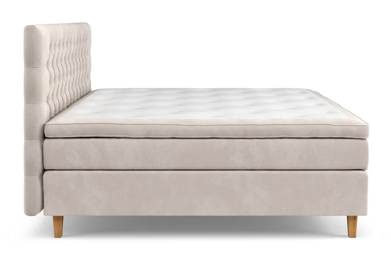 Celine Sängpaket 210x210cm - Beige/Sammet - Products - Möbler - Säng - Kontinentalsäng