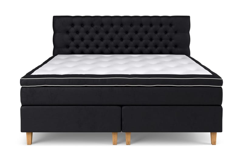 Celine Sängpaket 210x210cm, Svart/Sammet
