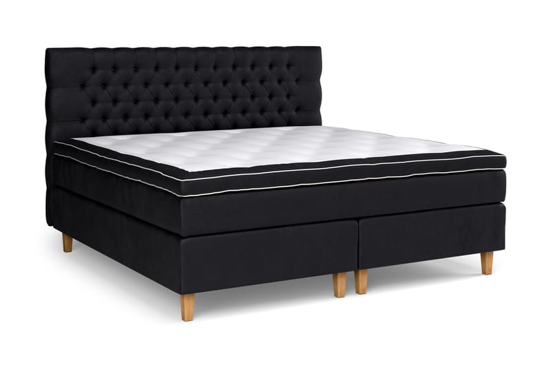 Celine Sängpaket 210x210cm - Svart/Sammet - Products - Möbler - Säng - Kontinentalsäng