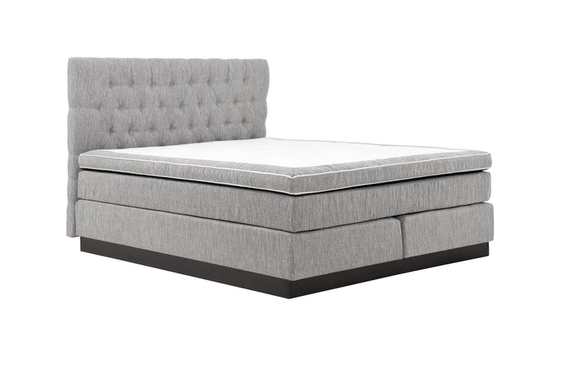 Charleston Kontinentalsäng 160x200 Fast Polyeterskum - Ljusgrå - Products - Möbler - Säng - Kontinentalsäng