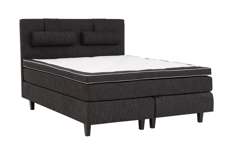 Charleston Kontinentalsäng 180x200 Fast Polyeterskum - Svart - Products - Möbler - Säng - Kontinentalsäng