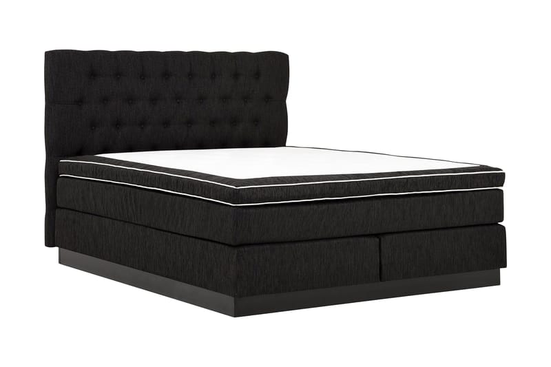 Charleston Kontinentalsäng 180x200 Fast Polyeterskum - Svart - Products - Möbler - Säng - Kontinentalsäng