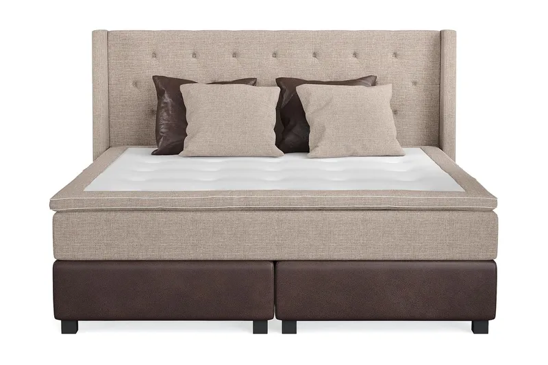 Cuba Kontinentalsäng 210x210, (+Fler val) Beige/Brun