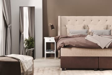 Cuba Sängpaket 140x200 med Två Beiga Kuddar - (+Fler val) Beige/Brun - Products - Möbler - Säng - Kontinentalsäng