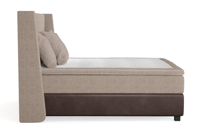 Cuba Sängpaket 160x200 med Tre Beiga Kuddar - (+Fler val) Beige/Brun - Products - Möbler - Säng - Kontinentalsäng