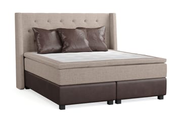 Cuba Sängpaket 160x200 med Tre Bruna Kuddar - (+Fler val) Beige/Brun - Products - Möbler - Säng - Kontinentalsäng