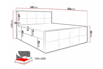 Derry Sängram 140x200 cm - Products - Möbler - Säng - Sängram & sängstomme