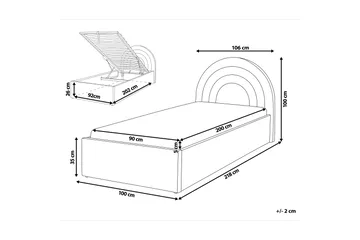 Diantha Sängram 90x200 cm - Blå - Products - Möbler - Säng - Säng med förvaring