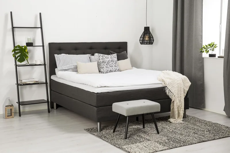 Diplomat Komplett Sängpaket 180x200 - Mörkgrå - Products - Möbler - Säng - Kontinentalsäng