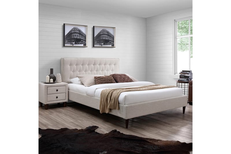 Emilia Sängram 90x200 cm - Ljusbeige - Products - Möbler - Säng - Sängram & sängstomme