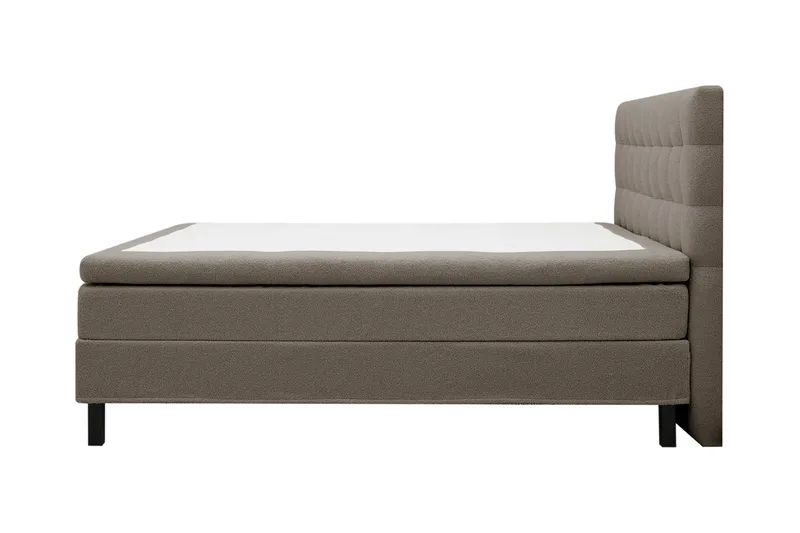 Hilton Komplett Sängpaket 160x200 cm Kontinentalsäng med rutad sänggavel - Brun / Teddy - Products - Möbler - Säng - Kontinentalsäng