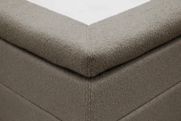 Hilton Komplett Sängpaket 160x200 cm Kontinentalsäng med rutad sänggavel - Brun / Teddy - Products - Möbler - Säng - Kontinentalsäng
