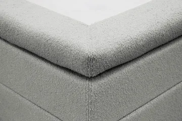 Hilton Komplett Sängpaket 160x200 cm Kontinentalsäng med rutad sänggavel - Grå / Teddy - Products - Möbler - Säng - Kontinentalsäng