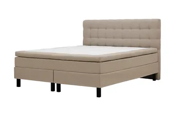 Hilton Komplett Sängpaket 180x200 cm Kontinentalsäng med rutad sänggavel - Beige - Products - Möbler - Säng - Kontinentalsäng