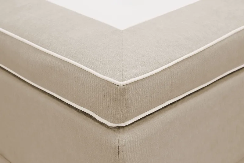 Hilton Lyx Komplett Sängpaket 180x200 cm Kontinentalsäng med knappad sänggavel - Beige - Products - Möbler - Säng - Kontinentalsäng