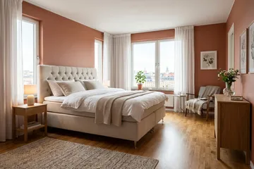 Hilton Lyx Komplett Sängpaket 180x200 cm Kontinentalsäng med knappad sänggavel i chenille - Beige - Products - Möbler - Säng - Kontinentalsäng