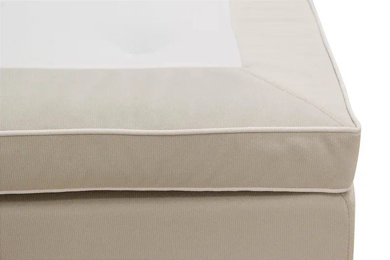 Hilton Lyx Komplett Sängpaket 180x200 cm Kontinentalsäng med knappad sänggavel i sammet - Beige - Products - Möbler - Säng - Kontinentalsäng