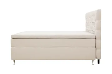 Hilton Lyx Komplett Sängpaket 180x200 cm Kontinentalsäng med knappad sänggavel - Ljusbeige - Products - Möbler - Säng - Kontinentalsäng