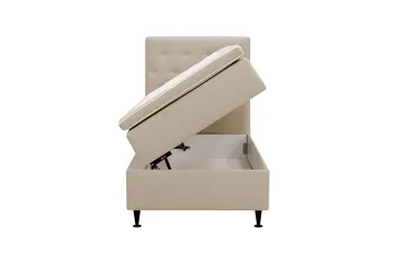 Hilton Plus Komplett Sängpaket med Förvaring 90x200 cm - Beige - Products - Möbler - Säng - Enkelsäng