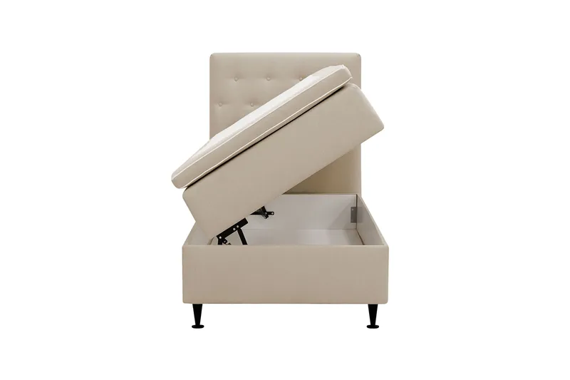 Hilton Plus Komplett Sängpaket med Förvaring 90x200 cm - Beige - Products - Möbler - Säng - Enkelsäng