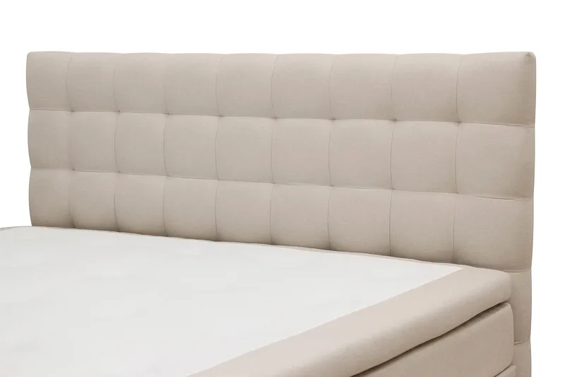 HVILA Classic Komplett Sängpaket 180x200 cm Kontinentalsäng med rutad sänggavel - Beige - Products - Möbler - Säng - Kontinentalsäng