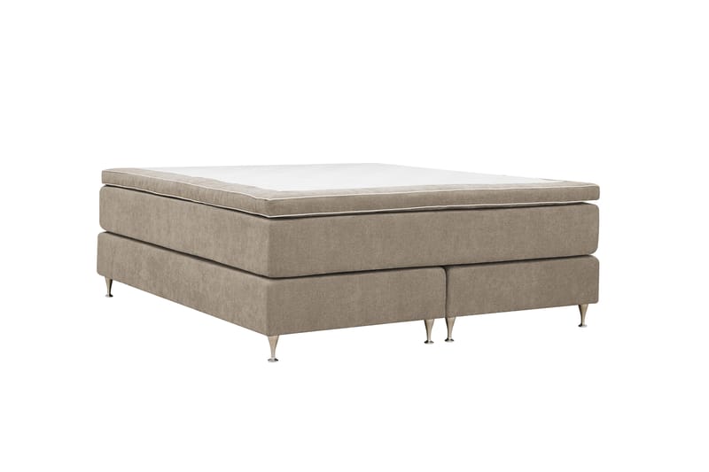 HVILA Premium Kontinentalsäng 160x200 cm - Ljusbrun Tyg - Products - Möbler - Säng - Kontinentalsäng