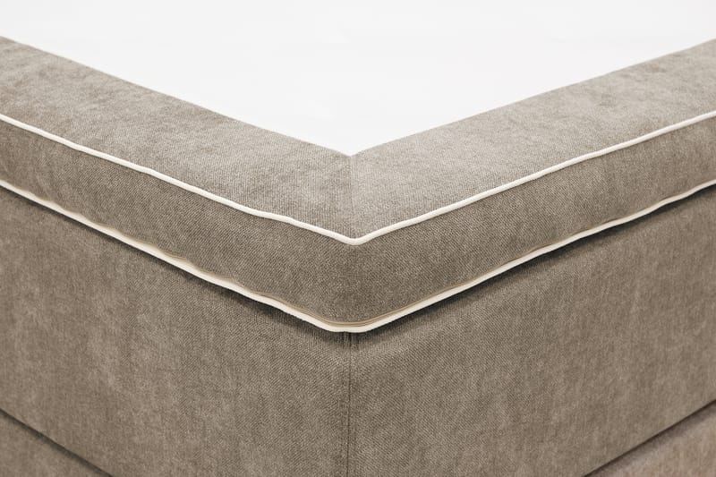 HVILA Premium Kontinentalsäng 160x200 cm - Ljusbrun Tyg - Products - Möbler - Säng - Kontinentalsäng