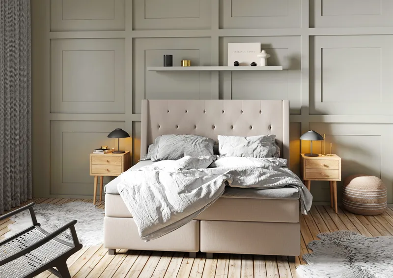 Imperia Kontinentalsäng 140x200 cm - Beige - Products - Möbler - Säng - Kontinentalsäng