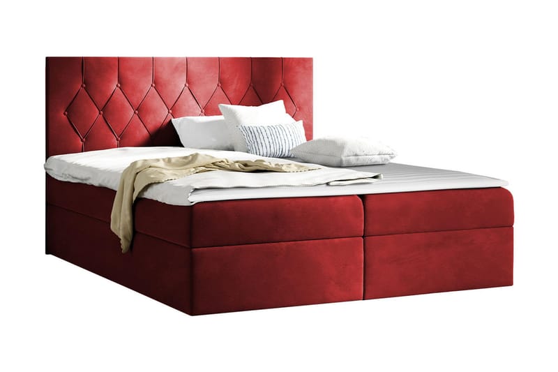 Jitendera Sängpaket Kontinentalsäng 120x200 cm med Förvaring - Röd - Products - Möbler - Säng - Komplett sängpaket