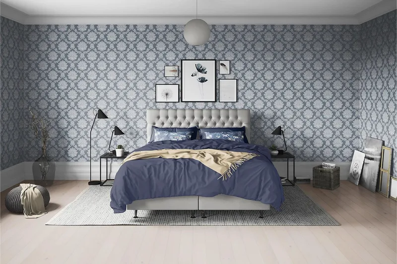Joluma Sängpaket Fast 105x200 cm - (+Fler val) 105x200 cm Ljusgrå - Products - Möbler - Säng - Kontinentalsäng