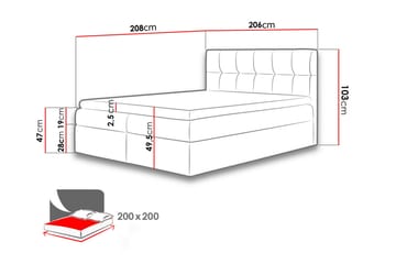 Kramvik Kontinentalsäng 200x200 - Svart - Products - Möbler - Säng - Säng med förvaring