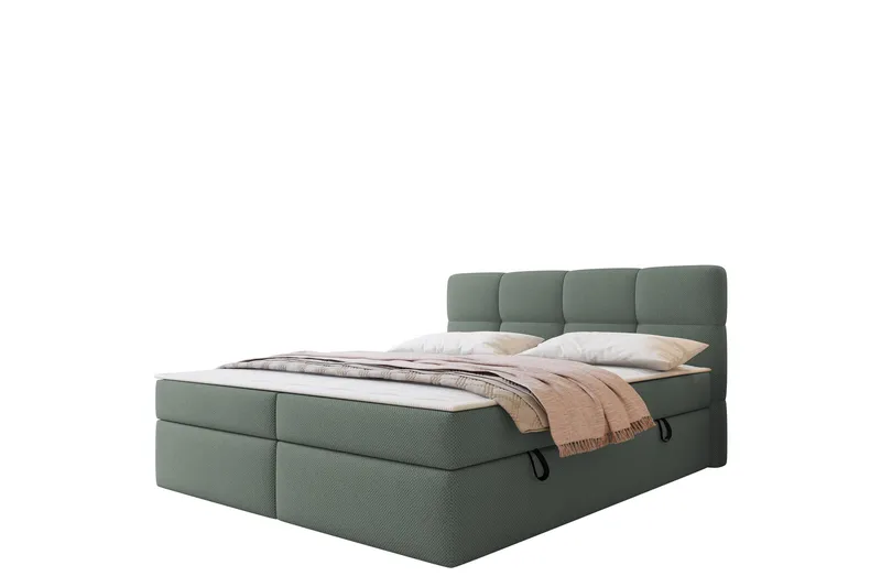 Leckersbo Komplett Sängpaket Kontinentalsäng med förvaring 180x200 cm, Grön