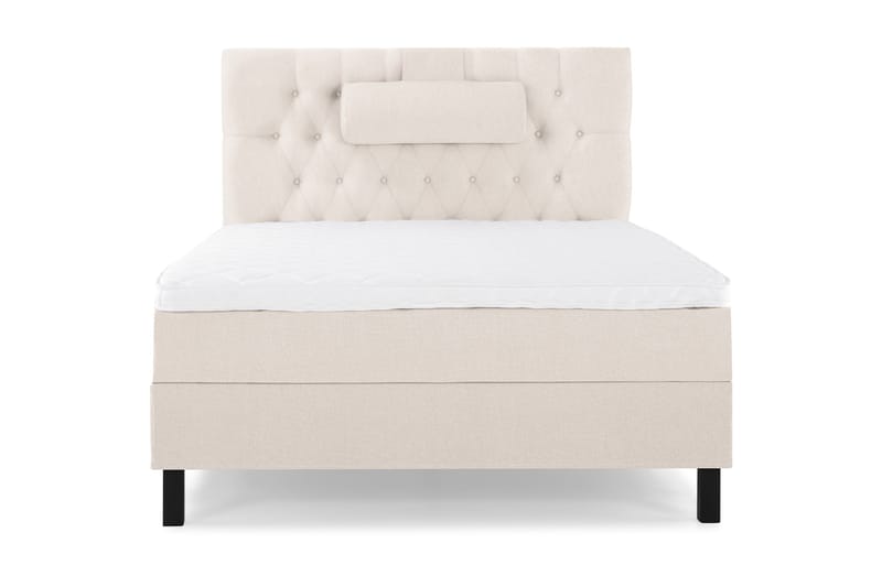 Lucky Komplett Sängpaket 120x200 Skum Diamant Sänggavel, Nackkudde Stor Beige