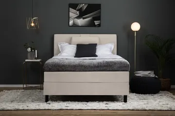 Lucky Komplett Sängpaket 120x200 Skum Slät Sänggavel - Nackkudde Stor Beige - Products - Möbler - Säng - Enkelsäng