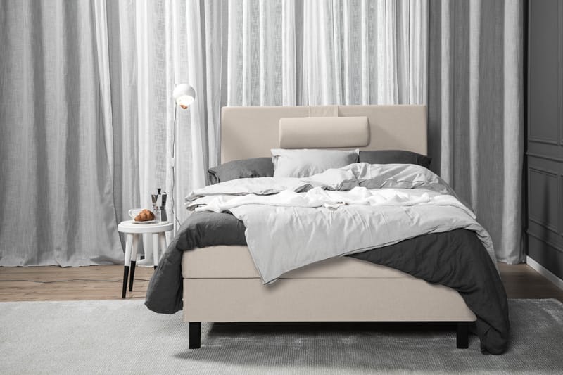 Lucky Komplett Sängpaket 120x200 Skum Slät Sänggavel - Nackkudde Stor Beige - Products - Möbler - Säng - Enkelsäng