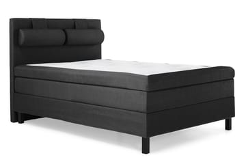 Lucky Komplett Sängpaket 140x200 Latex Slät Sänggavel  Na - Nackkudde Stor Svart/Grå - Products - Möbler - Säng - Kontinentalsäng
