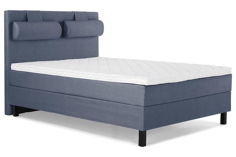 Lucky Komplett Sängpaket 140x200 Skum Slät - Nackkudde Stor Mörkblå - Products - Möbler - Säng - Kontinentalsäng
