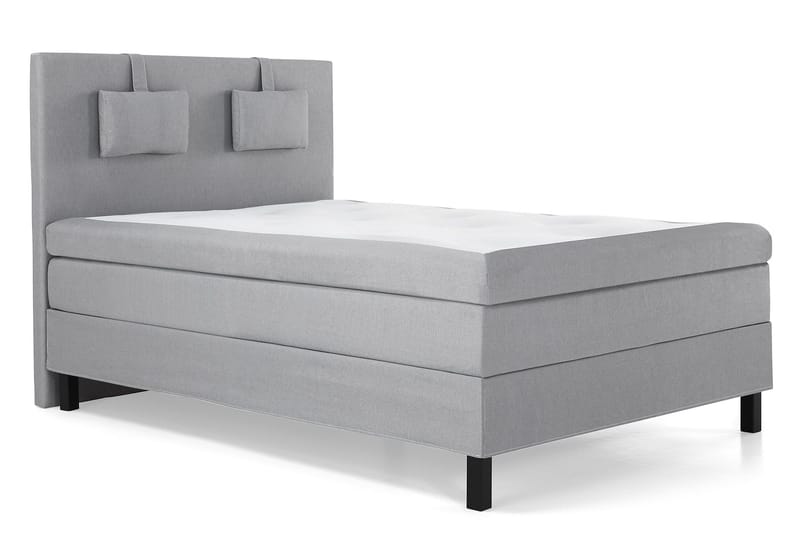 Lucky Komplett Sängpaket 140x200 Polyeter Slät - Nackkudde Liten Mellangrå - Products - Möbler - Säng - Kontinentalsäng