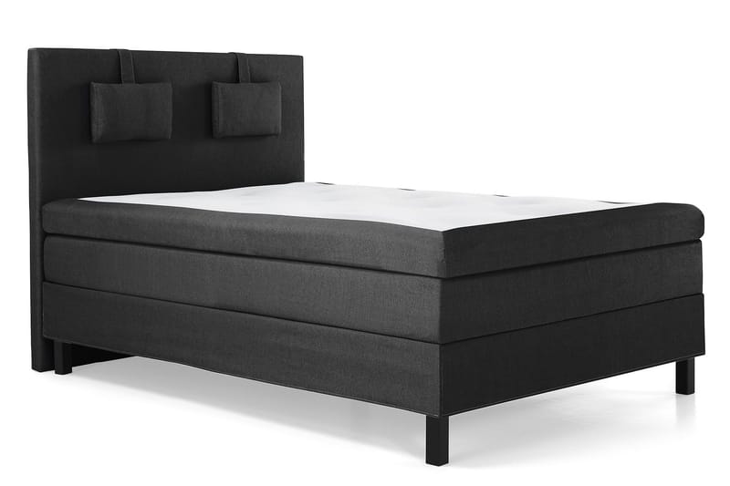 Lucky Komplett Sängpaket 140x200 Polyeter Slät - Nackkudde Liten Svart/Grå - Products - Möbler - Säng - Kontinentalsäng