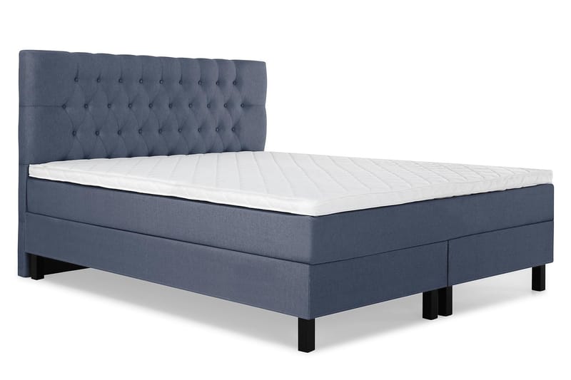 Lucky Komplett Sängpaket 160x200 Skum Diamant Sänggavel - Mörkblå - Products - Möbler - Säng - Kontinentalsäng