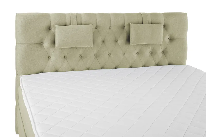 Lucky Komplett Sängpaket 160x200 Skum Diamant Sänggavel - Nackkudde Liten Grön - Products - Möbler - Säng - Kontinentalsäng