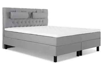 Lucky Komplett Sängpaket 160x200 Skum Diamant Sänggavel - Nackkudde Stor Mellangrå - Products - Möbler - Säng - Kontinentalsäng