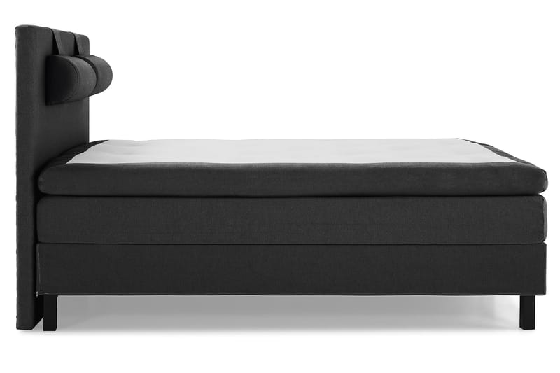 Lucky Komplett Sängpaket 160x200 Polyeter Slät - Nackkudde Stor Svart/Grå - Products - Möbler - Säng - Kontinentalsäng