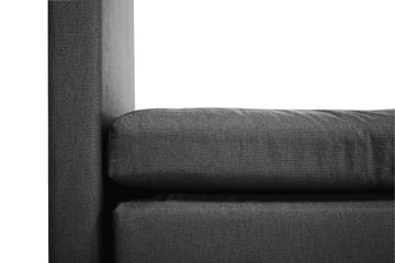 Lucky Komplett Sängpaket 160x200 Polyeter Slät - Nackkudde Stor Svart/Grå - Products - Möbler - Säng - Kontinentalsäng